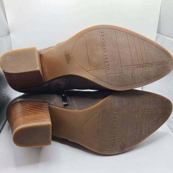 Franco Sarto Aeron brown Chelsea boot booties 9M - Picture 7 of 9